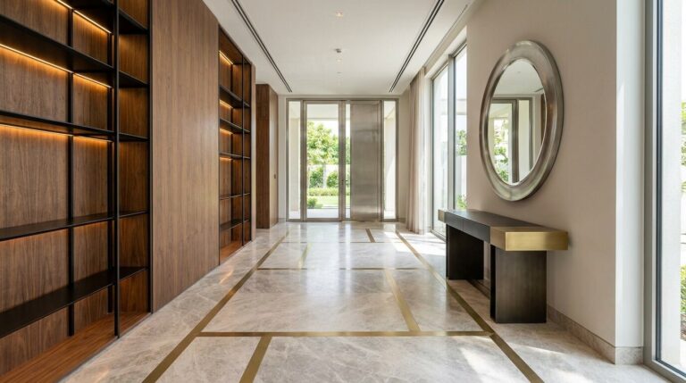 Brass Details in Dubai Interiors: Warm Metal Inlays for Stone, Joinery, and Floors